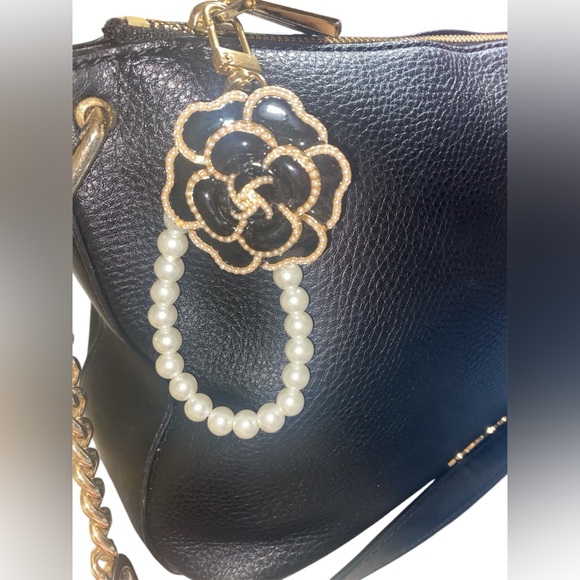 MK Michael Kors Lillie Black Crossbody w/ Gold Accents - Picture 3 of 9